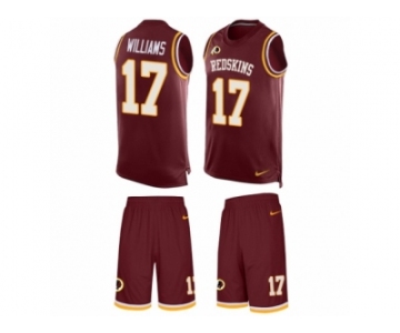Men's Nike Washington Redskins #17 Doug Williams Limited Burgundy Red Tank Top Suit NFL Jersey