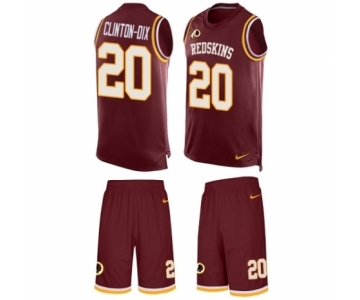Men's Nike Washington Redskins #20 Ha Clinton-Dix Limited Burgundy Red Tank Top Suit NFL Jersey