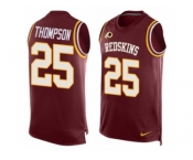 Men's Nike Washington Redskins #25 Chris Thompson Limited Red Player Name & Number Tank Top NFL Jersey