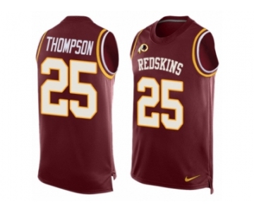 Men's Nike Washington Redskins #25 Chris Thompson Limited Red Player Name & Number Tank Top NFL Jersey