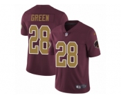 Men's Nike Washington Redskins #28 Darrell Green Vapor Untouchable Limited Burgundy Red Gold Number Alternate 80TH Anniversary NFL Jersey