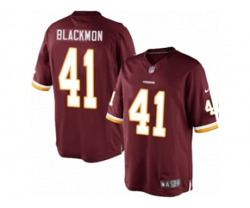 Men's Nike Washington Redskins #41 Will Blackmon Limited Burgundy Red Team Color NFL Jersey