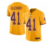 Men's Nike Washington Redskins #41 Will Blackmon Limited Gold Rush NFL Jersey