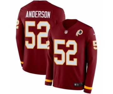 Men's Nike Washington Redskins #52 Ryan Anderson Limited Burgundy Therma Long Sleeve NFL Jersey