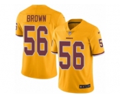 Men's Nike Washington Redskins #56 Zach Brown Limited Gold Rush NFL Jersey