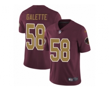 Men's Nike Washington Redskins #58 Junior Galette Vapor Untouchable Limited Burgundy Red Gold Number Alternate 80TH Anniversary NFL Jersey