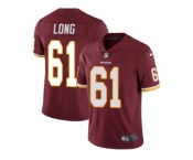 Men's Nike Washington Redskins #61 Spencer Long Vapor Untouchable Limited Burgundy Red Team Color NFL Jersey