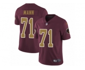 Men's Nike Washington Redskins #71 Charles Mann Vapor Untouchable Limited Burgundy Red Gold Number Alternate 80TH Anniversary NFL Jersey Men's Nike Washington Redskins #71 Charles Mann Vapor Untouchable Limited Burgundy Red Gold Number Alternate 80TH Anniversary NFL Jersey