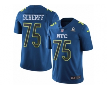 Men's Nike Washington Redskins #75 Brandon Scherff Limited Blue 2017 Pro Bowl NFL Jersey