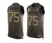 Men's Nike Washington Redskins #75 Brandon Scherff Limited Green Salute to Service Tank Top NFL Jersey Men's Nike Washington Redskins #75 Brandon Scherff Limited Green Salute to Service Tank Top NFL Jersey