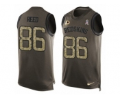 Men's Nike Washington Redskins #86 Jordan Reed Limited Green Salute to Service Tank Top NFL Jersey Men's Nike Washington Redskins #86 Jordan Reed Limited Green Salute to Service Tank Top NFL Jersey