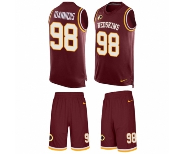 Men's Nike Washington Redskins #98 Matt Ioannidis Limited Burgundy Red Tank Top Suit NFL Jersey
