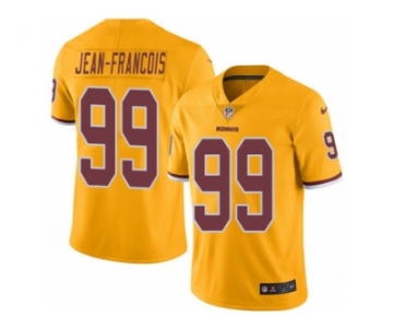 Men's Nike Washington Redskins #99 Ricky Jean-Francois Limited Gold Rush NFL Jersey
