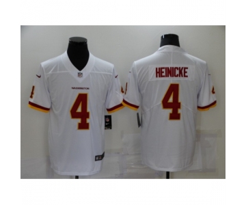 Men's Washington Football Team #4 Taylor Heinicke White Nike Burgundy Limited Jersey
