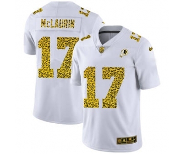 Men's Washington Redskins #17 Terry McLaurin Flocked Leopard Print Vapor Limited Football Jersey White