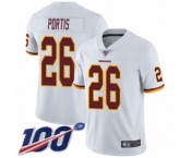 Men's Washington Redskins #26 Clinton Portis White Vapor Untouchable Limited Player 100th Season Football Jersey