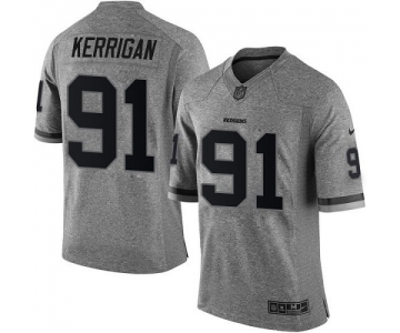 Men's Washington Redskins #91 Ryan Kerrigan Limited Gray Gridiron Football Jersey