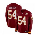 Nike Washington Redskins #54 Mason Foster Limited Burgundy Therma Long Sleeve NFL Jersey