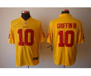 nike nfl jerseys washington redskins #10 griffiniii yellow[nike limited]