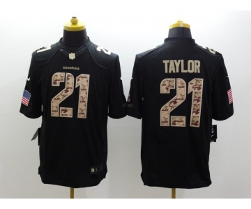 nike nfl jerseys washington redskins #21 taylor black[salute to service limited]