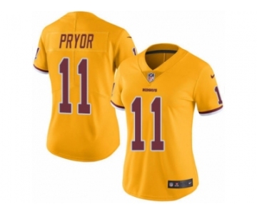 Women Nike Washington Redskins #11 Terrelle Pryor Limited Gold Rush Vapor Untouchable NFL Jersey