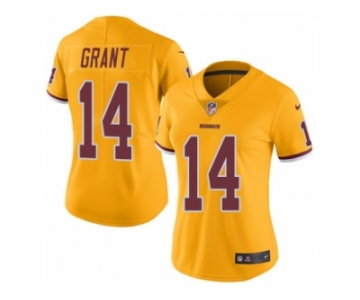 Women Nike Washington Redskins #14 Ryan Grant Limited Gold Rush Vapor Untouchable NFL Jersey