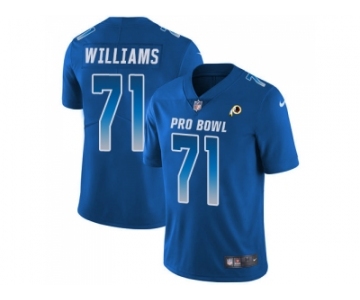 Women Nike Washington Redskins #71 Trent Williams Royal Stitched NFL Limited NFC 2018 Pro Bowl Jersey