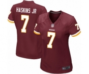 Women Washington Redskins #7 Dwayne Haskins Game Burgundy Red Team Color Football Jersey
