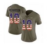 Women's Nike Washington Redskins #10 Paul Richardson Limited Olive USA Flag 2017 Salute to Service NFL Jersey