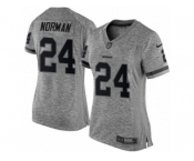 Women's Nike Washington Redskins #24 Josh Norman Limited Gray Gridiron NFL Jersey