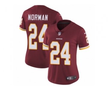 Women's Nike Washington Redskins #24 Josh Norman Vapor Untouchable Limited Burgundy Red Team Color NFL Jersey