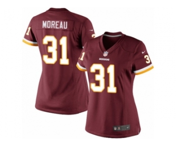 Women's Nike Washington Redskins #31 Fabian Moreau Limited Burgundy Red Team Color NFL Jersey