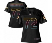 Women's Nike Washington Redskins #72 Geron Christian Game Black Fashion NFL Jersey
