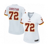 Women's Nike Washington Redskins #72 Geron Christian Game White NFL Jersey