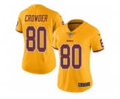Women's Nike Washington Redskins #80 Jamison Crowder Limited Gold Rush NFL Jersey