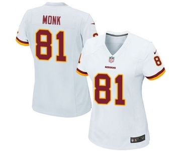 Women's Nike Washington Redskins #81 Art Monk Game White NFL Jersey
