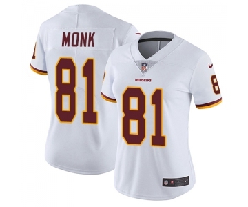 Women's Nike Washington Redskins #81 Art Monk White Vapor Untouchable Limited Player NFL Jersey