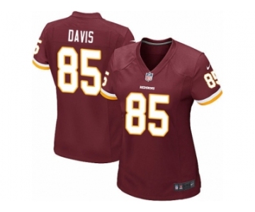 Women's Nike Washington Redskins #85 Vernon Davis Game Burgundy Red Team Color NFL Jersey