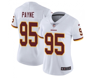 Women's Nike Washington Redskins #95 Da'Ron Payne White Vapor Untouchable Elite Player NFL Jersey