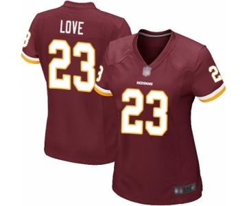 Women's Washington Redskins #23 Bryce Love Game Burgundy Red Team Color Football Jersey
