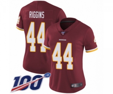 Women's Washington Redskins #44 John Riggins Burgundy Red Team Color Vapor Untouchable Limited Player 100th Season Football Jersey