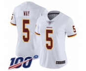 Women's Washington Redskins #5 Tress Way White Vapor Untouchable Limited Player 100th Season Football Jersey