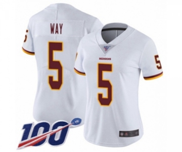 Women's Washington Redskins #5 Tress Way White Vapor Untouchable Limited Player 100th Season Football Jersey