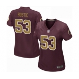 Women's Washington Redskins #53 Jon Bostic Game Burgundy Red Gold Number Alternate 80TH Anniversary Football Jersey
