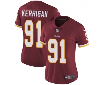 Women's Washington Redskins #91 Ryan Kerrigan Burgundy Red Team Color Vapor Untouchable Limited Player Football Jersey
