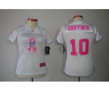 nike women nfl jerseys washington redskins #10 griffiniii white[breast cancer awareness fashion]