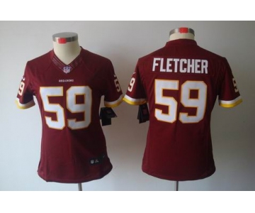 nike women nfl jerseys washington redskins #59 fletcher red[nike limited]