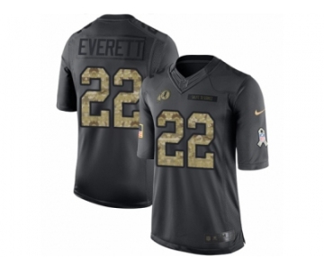 Youth Nike Washington Redskins #22 Deshazor Everett Limited Black 2016 Salute to Service NFL Jersey