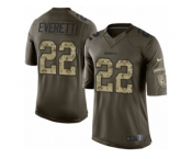 Youth Nike Washington Redskins #22 Deshazor Everett Limited Green Salute to Service NFL Jersey