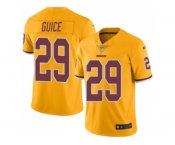 Youth Nike Washington Redskins #29 Derrius Guice Gold Stitched NFL Limited Rush Jersey